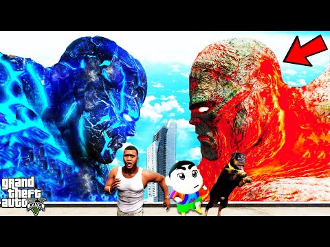 Franklin Escape LAVA GOD RETURNS In Los Santos GTA 5 | SHINCHAN and CHOP