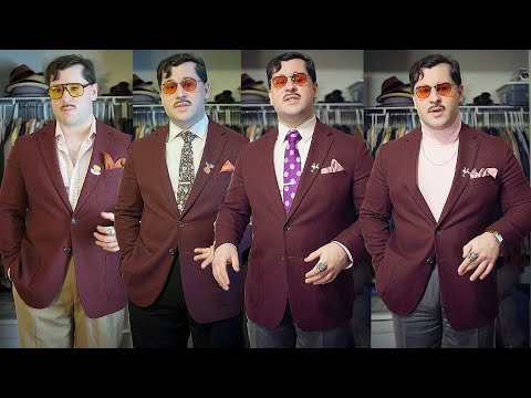 Red/Burgundy Sport Coat - How to Style