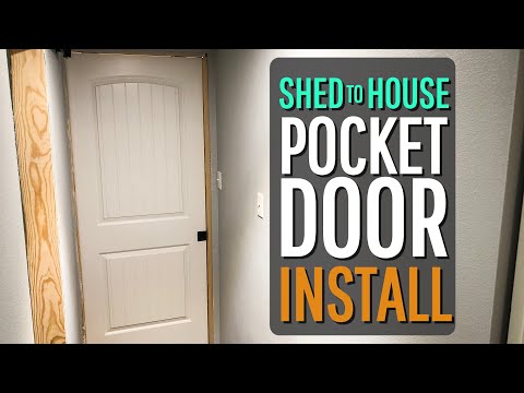 how to INSTALL Pocket Doors in our Shed to House Conversion