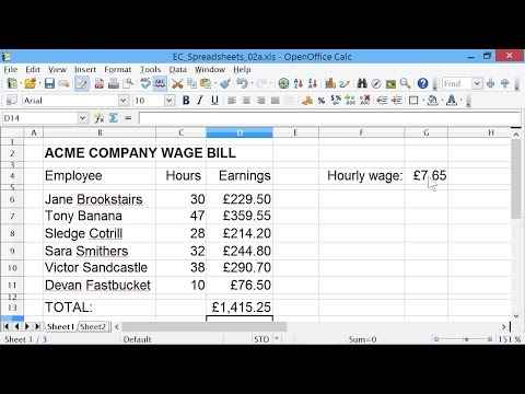 Spreadsheets #2: Absolute & Relative Cell Addresses