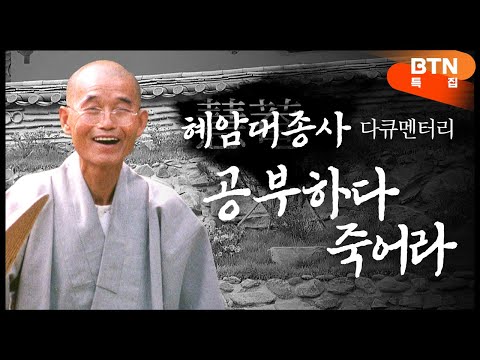 [BTN특집 다큐] '벽에 등 조차 기대지 않는 엄격한 장좌불와, 하루 한 끼 오후 불식' 지독한 수행력을 보여준 혜암대종사가 우리에게 전하는 메시지 - 공부하다 죽어라