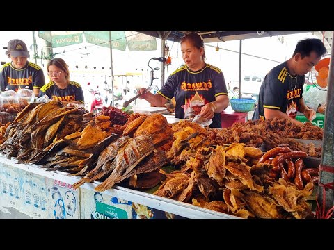 Open 15 Hours a Day! Family Working Together ALL NIGHT Selling Fried Meats & Sticky Rice