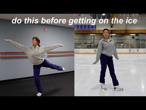 EASY beginner figure skater warm-up tutorial | follow-along explaining the exercises