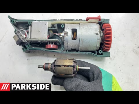 Fix cordless angle grinder  -  winding motor  -  parkside PWSA 20 Li B3