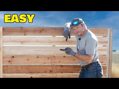 How To Easily Build Horizontal Cedar Privacy Fence