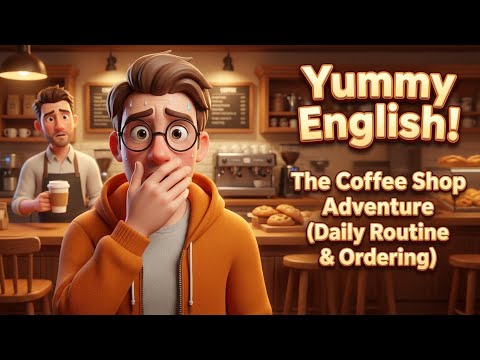 The Coffee Shop Adventure – Daily Routine & Ordering | Listening & Speaking Practice (Beginner)