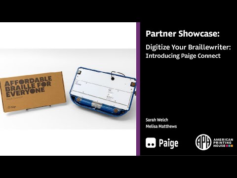 Digitize Your Braille Writer: Introducing Paige Connect