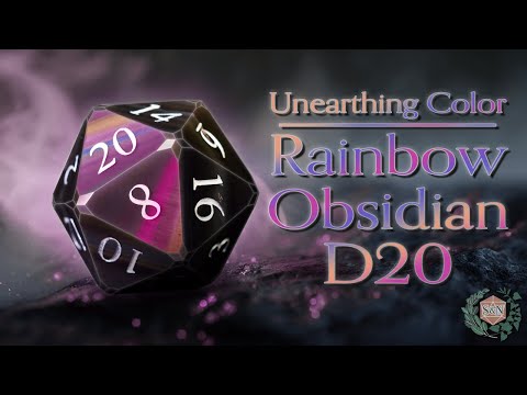 Unearthing Color: Carving a Rainbow Obsidian D20!