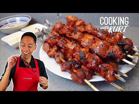 Oven-Grilled Filipino-Style Barbecue Pork Skewers | Cooking with Kurt