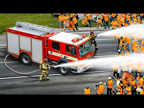 When Firefighters Get Blocked By IDIOTS !