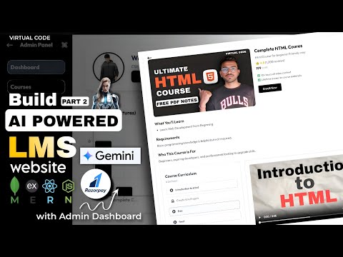 Build & Deploy AI Powered LMS Website with MERN STACK  🎓  | PART 2 | Admin panel | Razorpay | Gemini