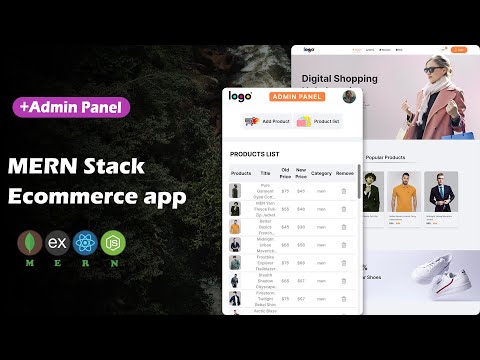 Create a MERN Stack Ecommerce Website MongoDB, Express, React, Node - CRUD App with Admin Panel