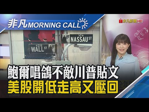 銀行財報優+鮑爾談話激勵 美股一度開低走高 川普喊擬禁中國食用油 美股尾盤再壓低｜主播貝庭｜【非凡Morning Call】20251015｜非凡財經新聞