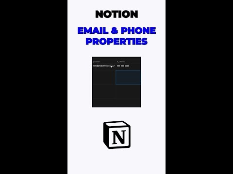 Notion: Phone and Email Properties 📱
