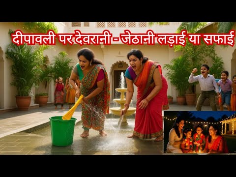 देवरानी और जेठान की लड़ाई 😂 | Diwali Safai Comedy | Funny Video 2025जेठान