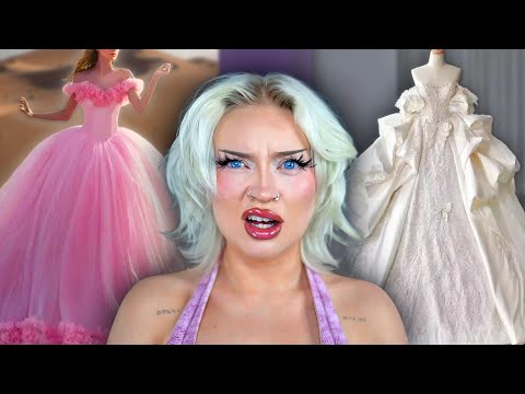 Trying the most OVER THE TOP gowns I could find online