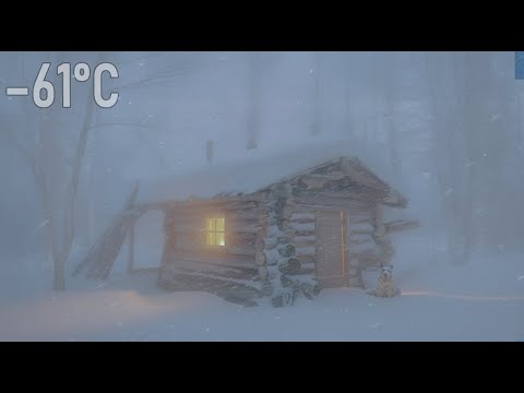 I Survived -61°C in an Off-Grid Log Cabin | Off Grid Life in Deep Snow