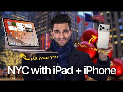 I Traveled to NYC with Only My M5 iPad Pro & iPhone 17 Pro Max! 🎄✨