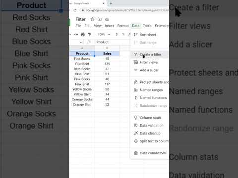 How to Use Filters in Google Sheets
