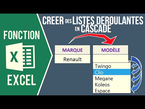 EXCEL - CRÉER DES LISTES DÉROULANTES EN CASCADE (Liste déroulante en fonction d'une autre liste)