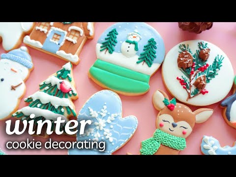 Cozy Winter Sugar Cookie Decorating | Relaxing + Satisfying
