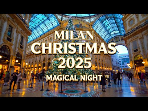 Italy Milan Christmas Lights 2025 ✨ | Evening Night Walk 🇮🇹 | @lankaperera1657 