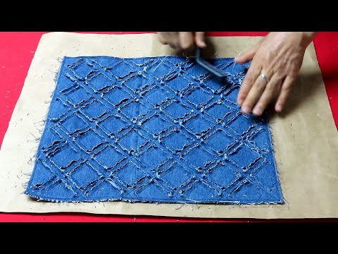 DIY안입는 청바지 절대 버리지 마세요! "명품백"이 될 수 있어요!/"diamond unwound" tote bag/made of old jeans