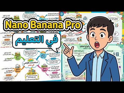 نموذج نانو بنانا وكيفية استخدامه في قطاع التعليم لإنتاج الانفوجرافيك وملخصات المناهج وطرق التدريس