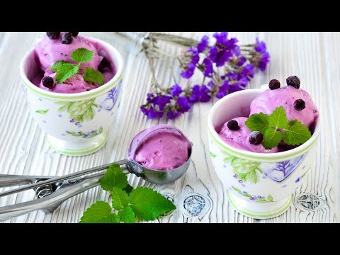 Мороженое с черной смородиной ☆ Яркий вкус и удивительный цвет