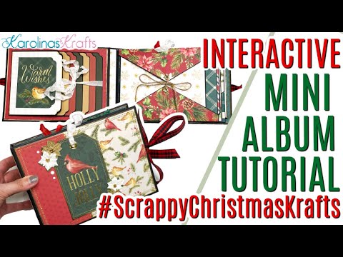 6x8 Mini Album Tutorial,  @letsgetscrappy2654  Collab #ScrappyChristmasKrafts, Landscape Mini Album