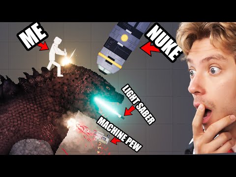 Godzilla vs EVERY Weapon in People Playground