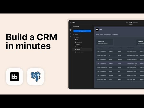How to build a custom CRM in minutes | Step by step tutorial | No code | Postgres