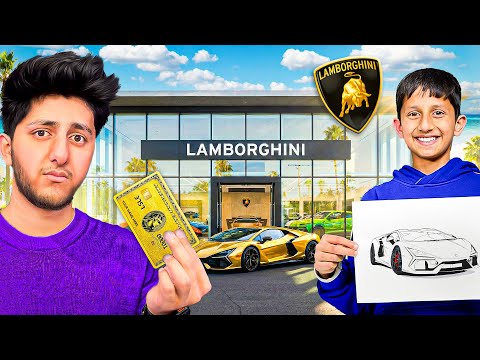 My Little Brother Draws It… I Have to Buy It ( Crazy Challenge)