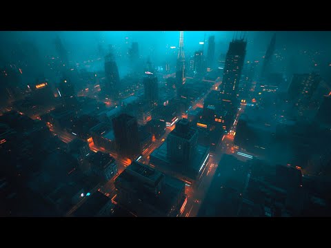 Megacity Under Heavy Rain | Cyberpunk Dystopian Ambience | Deep Focus, Sleep & Meditation