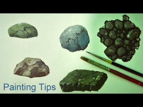 Acrylic Painting Lesson - How to Paint Rocks by JMLisondra