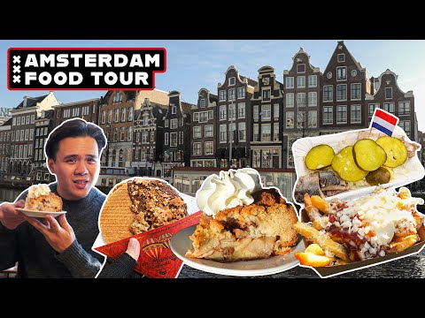 24HR AMSTERDAM FOOD TOUR | Trying Dutch Food for the First Time!