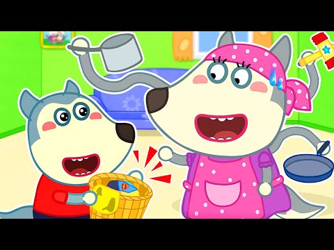My Busy Busy Mommy! Baby Learns Good Habits for Kids | Wolfy - Baby Cartoons