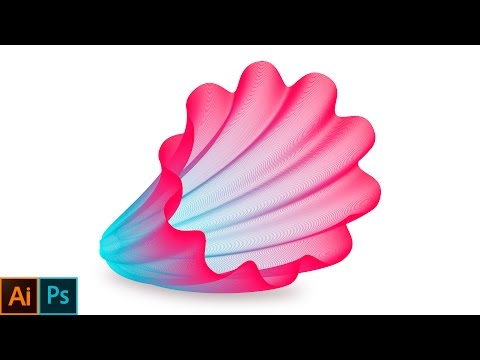 How to blend vector art in illustrator and Photoshop (Illustrator and Photoshop CC tutorial)