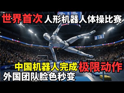 世界首次人形机器人自由体操比赛! 中国机器人轻松完成“人类极限动作”, 现场外国团队脸色秒变｜机器人运动会