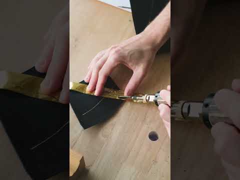 Replicating the 'Kintsugi' effect on leather with hot foil