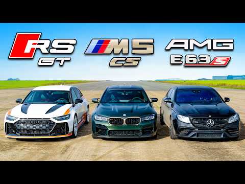 Кто победит в заезде: BMW M5 CS, Audi RS6 GT или AMG E63 S?