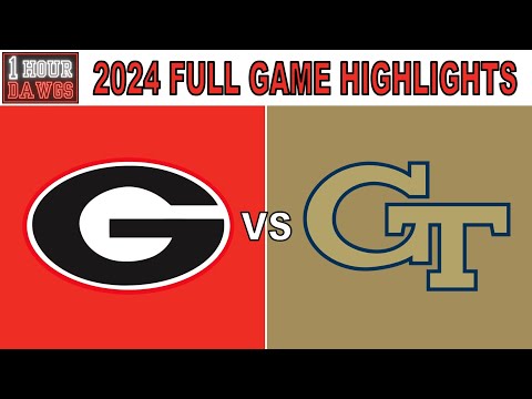 Georgia vs Georgia Tech 2024 | Full Game Highlights Every Play | College Football Wk 14 | 1 Hr Dawgs