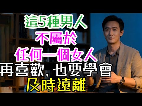 這5種男人，不屬於任何一個女人，再喜歡，也要學會及時遠離#真心愛妳的男人 #合適的時刻 #親密關係 #安全 #信任 #尊重 #安全感 #未來 #責任 #及時遠離 #戀愛技巧 #幸福婚姻 #愛情心理 #