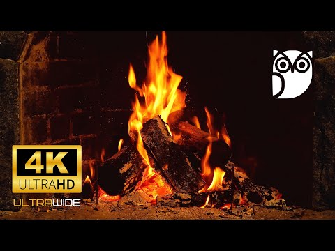 10 Hours of Relax and Stress Relief 🔥 Christmas Fireplace 🔥 UHD 4K ULTRA WIDE
