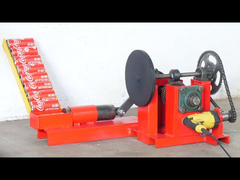 How To Make A Simple Homemade Drill Powered Can Crusher Machine | Diy Can Crusher