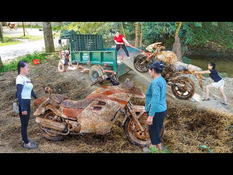 Full Video _Girl Restores 1965 ATV Cfmoto CF 250 from USA, KTM 450 SX-F, Yamaha VIRAGO-XV250....