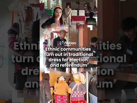 Ethnic communities turn out in traditional dress for election and referendum