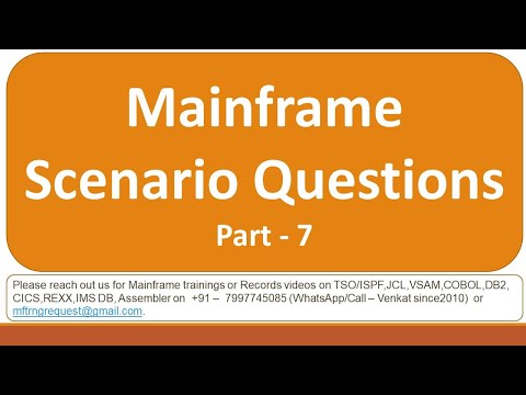 Mainframe Scenario Based Questions  and Answers Part 7