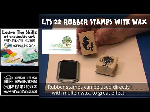 LEARN THE SKILLS OF ENCAUSTIC ART 22 : RUBBER STAMPS WITH WAX with Michael Bossom