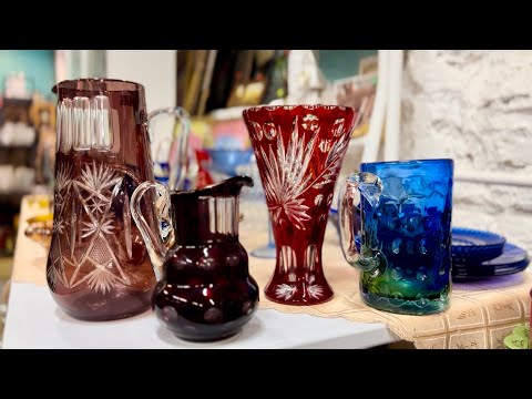 Цветное стекло и хрусталь на барахолке "Компот Петрович"